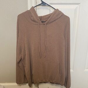 HEIMISH USA Brown Ribbed Sweater